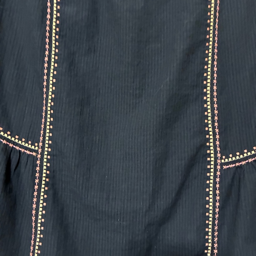 Madewell Sleeveless Boho Blouse Women’s XS Black Textured Top - Picture 4 of 8